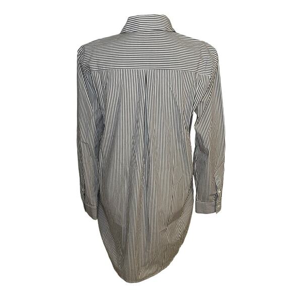 J. Mclaughlin Arissa dark gray and white cotton tunic with pockets size L - Picture 6 of 11